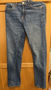 Levis 502 Regular Taper Jeans Boys 14 Reg 27x27 Dark Wash Stretch Blue Denim - Picture 1 of 4