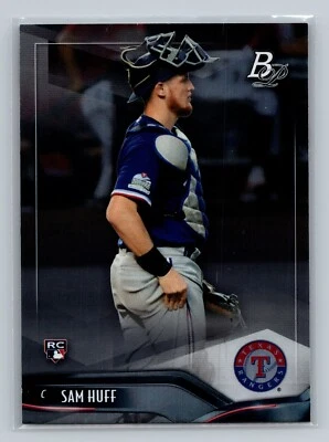 2021 Bowman Platinum Sam Huff ROOKIE CARD #75 - Texas Rangers - Image 1 of 2