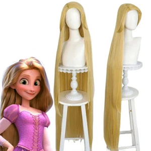 Blonde Tangled Princess Halloween Costume Rapunzel Wig Long Heat Resistant Hair - Picture 1 of 6