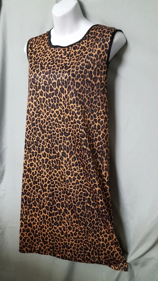 Camisón WILLOW RIDGE Negro Tostado Rodilla Sin Mangas Leopardo Plus 3X 54" BUSTO  Foto 1 de 3
