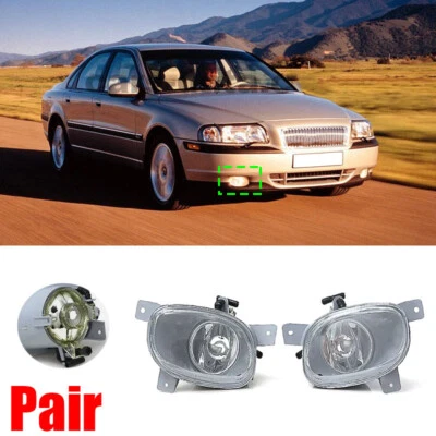 Par de luces antiniebla para parachoques delantero para Volvo S80 1999-2006 lentes transparentes sin bombillas Foto 1 de 4