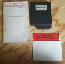 RARE Commodore 64 TOTAL TELECOMMUNICATIONS Modem w/manual & software