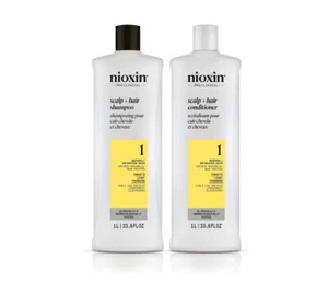 Nioxin System 1 Cleanser Shampoo and Scalp Therapy Conditioner Duo 33.8 Oz - Picture 1 of 1
