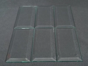 6 Clear Beveled Edge Replacement Panels Chandelier Light Fixture 6.75" X 3-1/8" - Picture 1 of 9