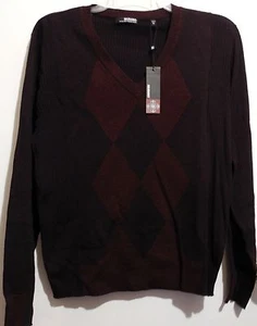Murano - Small Ochsenblut Argyle V-Ausschnitt Pullover $ 125,00 (M74) - Bild 1 von 5