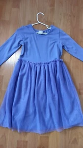 Hanna Andersson Purple Flare Dress 3/4 Sleeve SIzes 8 / 130 cm - Picture 1 of 1
