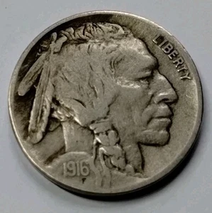 Buffalo Nickel 1916 - Imagen 1 de 2
