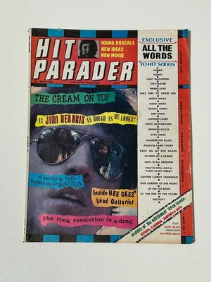 Hit Parader Vintage Music Magazine October 1968 Cream Hollies Beach Boys - Image 1 of 2