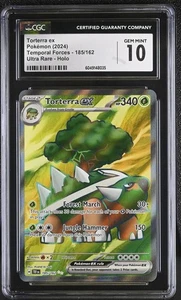 CGC 10 Pokemon TCG 2024 SV Temporal Forces #185/162 Torterra ex Ultra Rare Holo - Picture 1 of 2