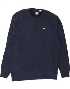 LEVI'S Mens Sweatshirt Jumper Large Navy Blue Cotton BA03 - Picture 1 of 3