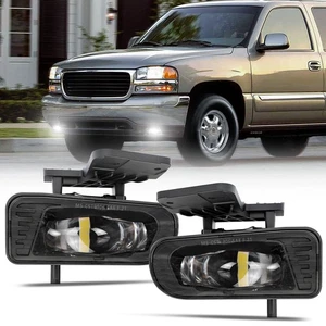 for 2000-2006 GMC Yukon 1999-2002 Sierra LED Fog Lights Front Bumper Lamps - Picture 1 of 7