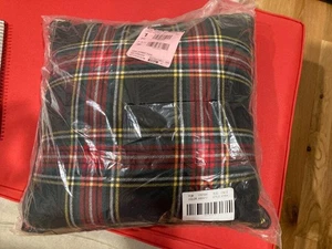 J Crew K7854 NWT Festive Stewart Tartan Plaid  Square Decorative Pillow 17"x17" - Picture 1 of 6