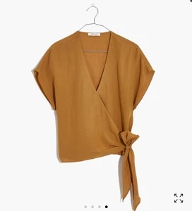 Madewell fasciatoio misto lino donna taglia small toffee manica corta AN950 - Foto 1 di 5