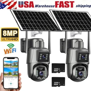Solar Battery Powered Wireless Outdoor Pan/Tilt Home Security WiFi Camera System - Picture 1 of 16