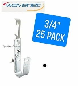 JHMF34-C - Wavenet - 3/4" J-Hook Multi-Function Clip, "Batwing" Style, 25 pack - Afbeelding 1 van 2
