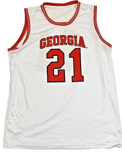 DOMINIQUE WILKINS GEORGIA BULLDOGS #21 WHITE BASKETBALL JERSEY Men Large - Picture 1 of 5