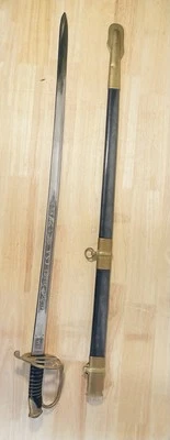 Réplica de espada sable confederado recreación de alta calidad 39 pulgadas de largo Foto 1 de 4