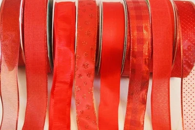 Cinta con cable roja de 5 yardas 1 1/2" San Valentín 4 de julio Navidad 5yd elegir Foto 1 de 2