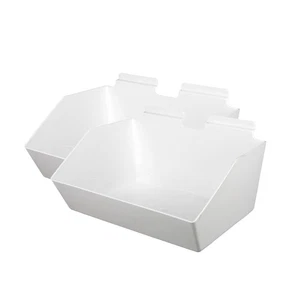 Accesorio de pared de listones SSWBasics - Juego de 2, 12 x 5 1/2 x 9 1/2 pulgadas de plástico blanco - Imagen 1 de 2
