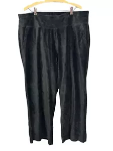 Calvin Klein Performance Women’s Size 2X Black Corduroy Hi Rise Wide Leg Pants - Picture 1 of 15