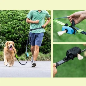 Dog Pet Waste Poo Holder Leash Attachment Adjustable Mini Travel Garbage Bag Dog - Picture 1 of 16