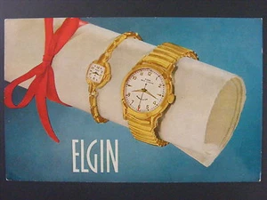 Elgin Watch Advertising Postcard 1957 Walker Jewelry Madison South Dakota - Picture 1 of 2