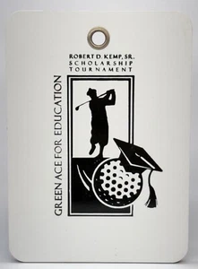 2006 Robert Kemp Scholarship Tournament Golf Bag Tag Green Ace For Education - Picture 1 of 2