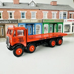 EFE 1:76 OO Railway AEC Mammoth London Brick Co Diecast Flatbed Lorry Model - Picture 1 of 2