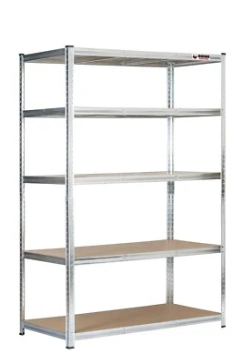 NEW Rhino Racking Steel Garage Shelving Unit – Galvanised, 180x90x60cm, 1000kg