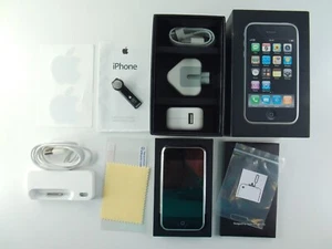 Apple iPhone 2g 8gb 1. generacji i zestaw słuchawkowy / stacja dokująca Bluetooth - iOS 2 - rzadki 2007 - Zdjęcie 1 z 24