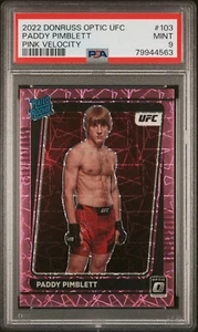 2022 Donruss Optic UFC #103 Paddy Pimblett RC Pink Velocity /79 PSA 9 - Picture 1 of 2