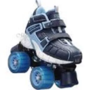 Gr. 3 Jugend SKECHERS 4 WHEELER ROLLSCHUHE Skate Quad Derby Kinder Kids - Bild 1 von 1