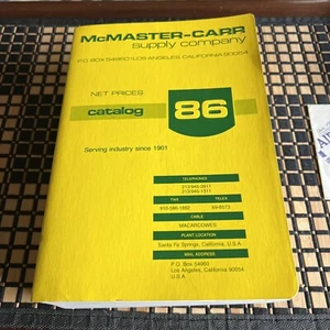 Vintage McMaster Carr Catalog #86 Asbestos Brake Lining Dust Mask Clutch - Picture 1 of 14