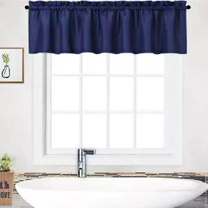 Curtain Valance,Waffle Woven Textured Valance for Bathroom Waterproof Window Cov - Picture 1 of 8