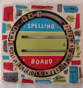 Vintage Spelling Counting Board Bar-Zim Product 10" x 10" - Picture 1 of 10