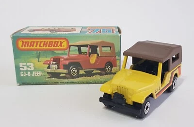 Rare Yellow Matchbox Superfast No. 53, CJ-6 Jeep Superb Mint Condition - Image 1 of 4