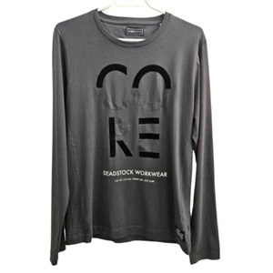 Jack & Jones Long Sleeved Cotton Shirt, Deadstock Workwear, Dark Grey, Size M - Picture 1 of 16