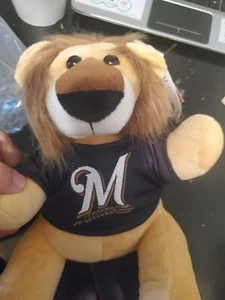 2 Milwaukee Brewers Team Plush Lion Officially Licensed MLB FOCO New w/ Tags. - Picture 1 of 4