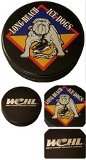 LONG BEACH ICE DOGS OFFICIAL WCHL IHL VEGUM SLOVAKIA OLD STYLE HOCKEY PUCK