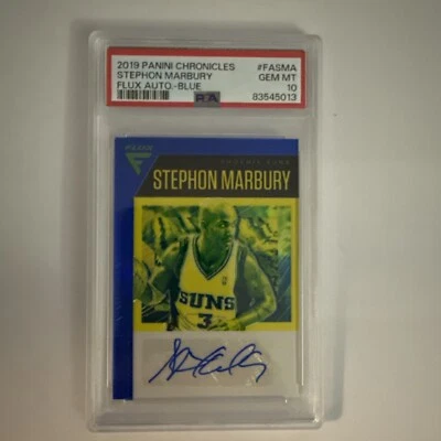 Panini Chronicles Stephon Marbury 2019-20 #FASMA Flux Auto Blue/25 PSA 10 POP 1 Foto 1 de 4