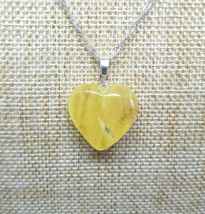 2,9 grams Genuine Natural Baltic Amber Yellow Multicolor Heart Pendant - Picture 1 of 6