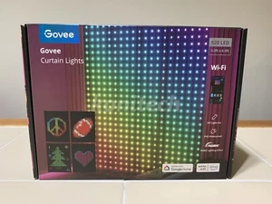 Govee Curtain Lights, Wi-Fi, 520 LED 4.9ft x 6.5ft, Works with Alexa - Picture 1 of 3