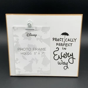Disney Bilderrahmen 5 "x 7" Mary Poppins Zitat Holz Rückseite Ständer Neu - Bild 1 von 4