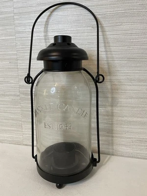 Yankee Candle Linterna Negra Tarro de Albañil Luz de Té Soporte de Lámpara Colgante 9 1/2" Foto 1 de 4