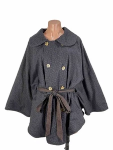 Melissa McCarthy Seven 7 1X Wende Cape dunkelblau, bronze modern chic Arbeit - Bild 1 von 8
