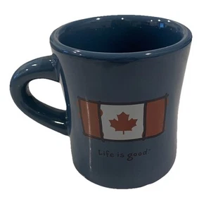 Tazza da caffè Life Is Good blu pesante design bandiera canadese ottima! - Foto 1 di 8