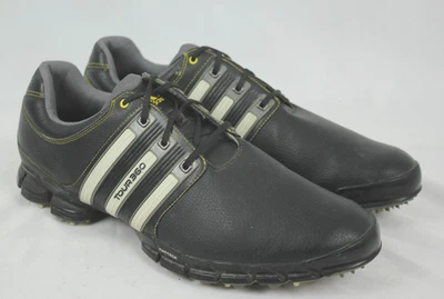 ZAPATOS DE GOLF ADIDAS TOUR 360 DE CUERO NEGRO PARA HOMBRE TALLA 13 ¡EN MUY BUENA CONDICIÓN! Foto 1 de 4