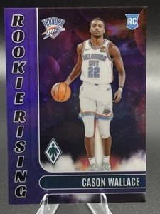 2023-24 Panini Phoenix - Cason Wallace #9 Purple /75 Rookie Rising Okc Thunder - Bild 1 von 3