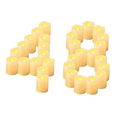  Paquete de 48 velas votivas LED sin llama, 1,5" x 2", a pilas 2" 48 piezas Foto 1 de 4