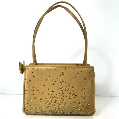 Judith Leiber Swarovsky Crystal  Embellished Butterfly Satin Top Handle Bag - Image 1 of 4